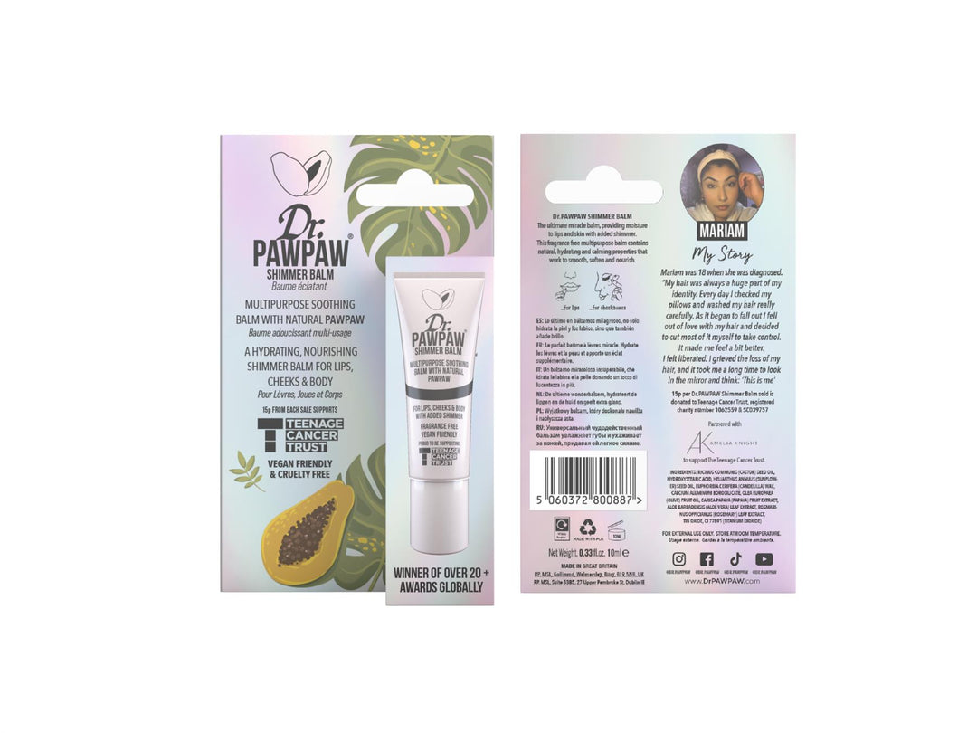 Dr Paw Paw 10ml Shimmer Balm 
X 
Teenage Cancer Trust