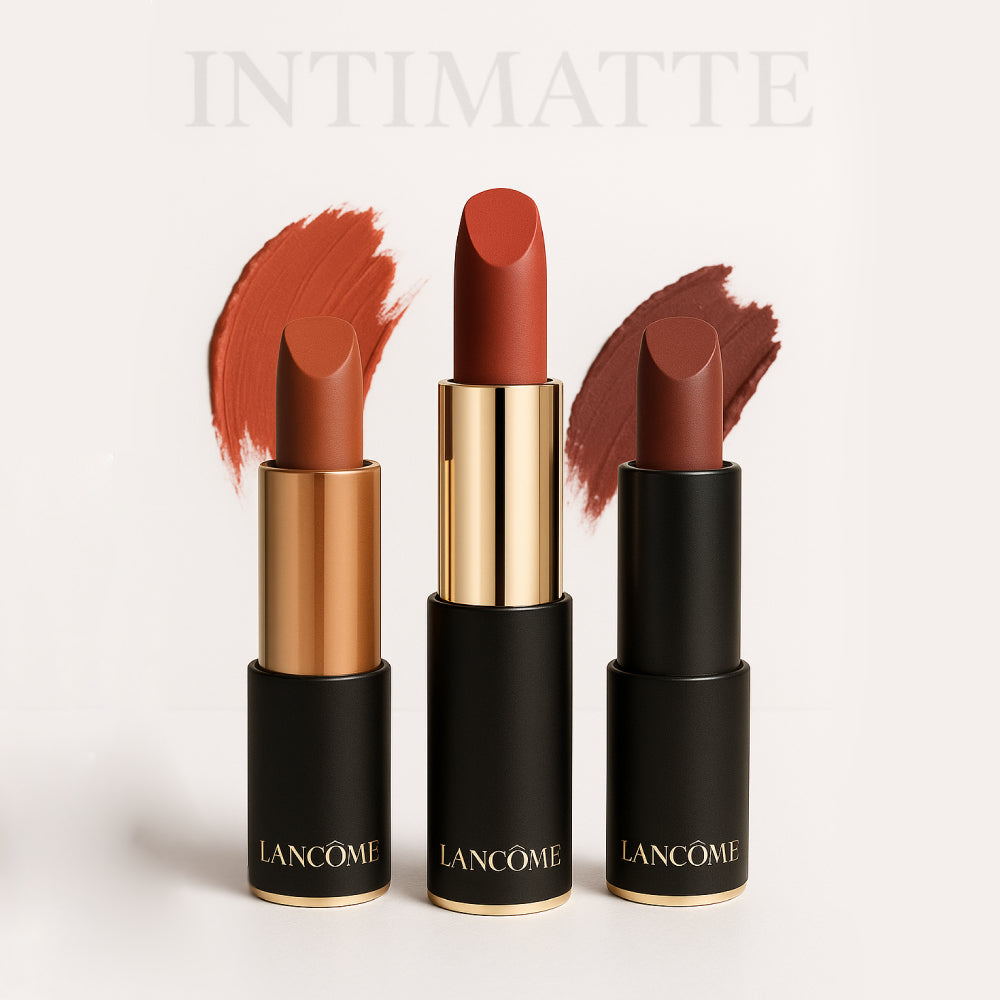 Lancôme L’Absolu Rouge Intimatte Lipstick – Shades 196 French Touch, 274 French Tea & 278 Hide and Seek | Beauty-Scent UK Best Price