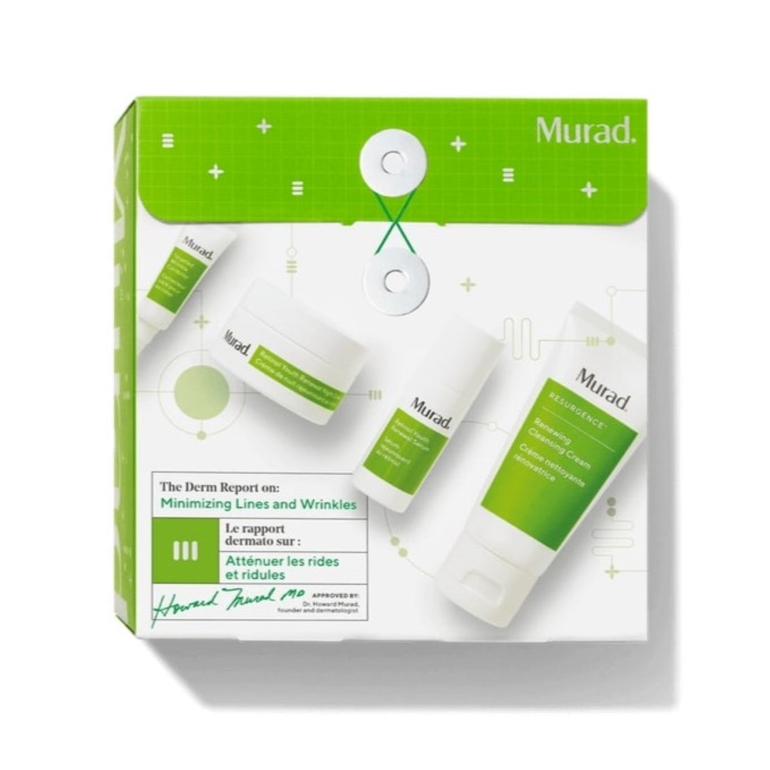 Murad The Derm Report – Anti-Aging Skincare Kit for Minimizing Lines & Wrinkles