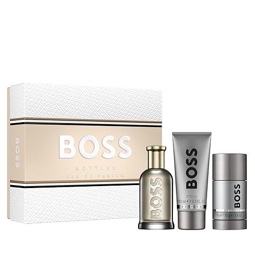 HUGO BOSS BOTTLED 100ML EDP, 100ML SHOWERGEL+75G DEO STICK