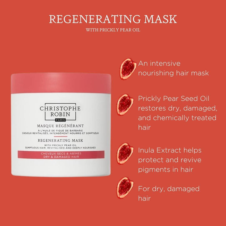 CHRISTOPHE ROBIN REGENERATING MASK  WITH PRICKLY PEAR OIL 250 ML