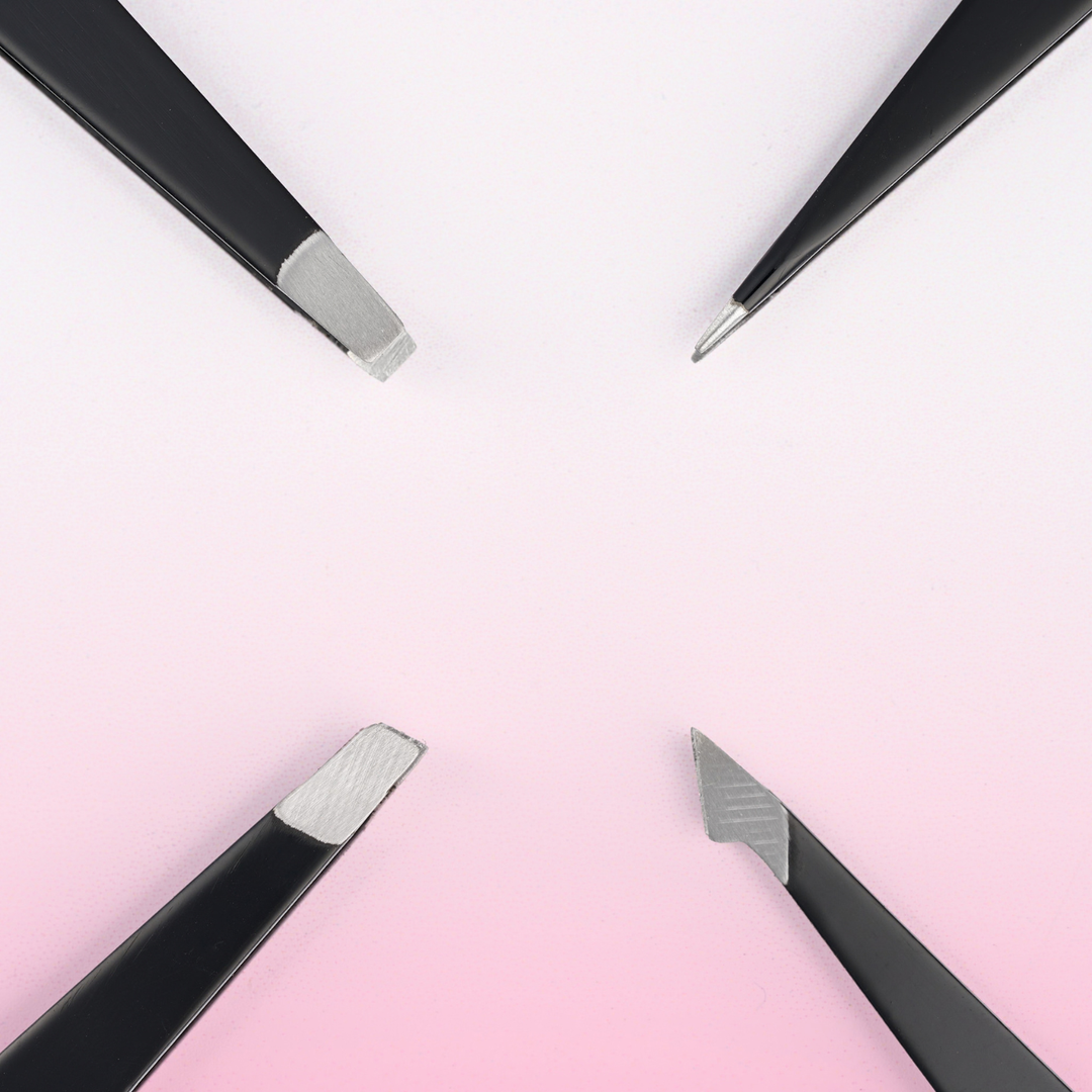 Brushworks Combination Tweezer Set - Black