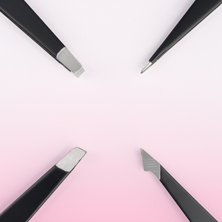 Brushworks Combination Tweezer Set - Black