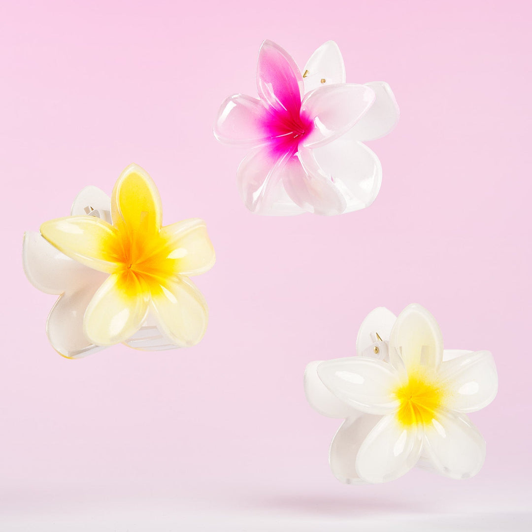 Brushworks Tropical Flower Claw Clips 3pcs