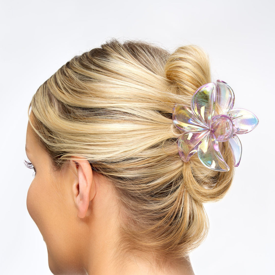 Brushworks Frosted Flower Claw Clips 3pcs