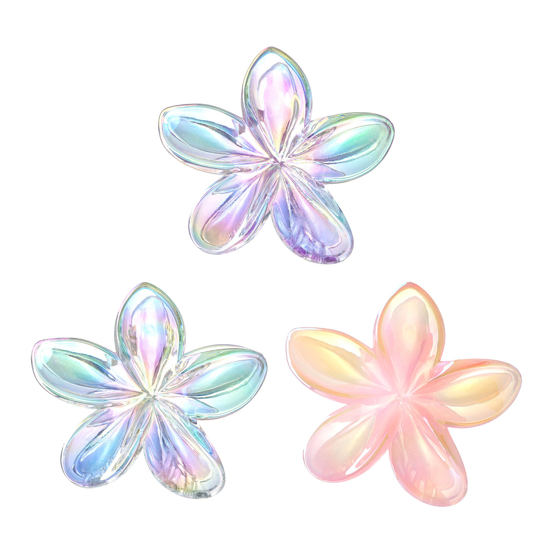 Brushworks Frosted Flower Claw Clips 3pcs