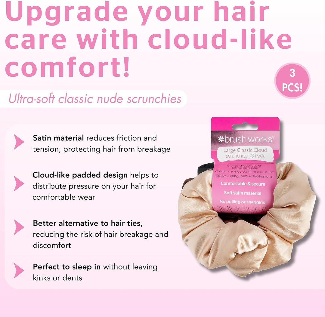 Brushworks Large Classic Cloud Scrunchies
