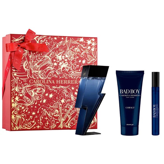 Carolina Herrera Bad Boy Cobalt Eau De Parfum 100ml Gift Set