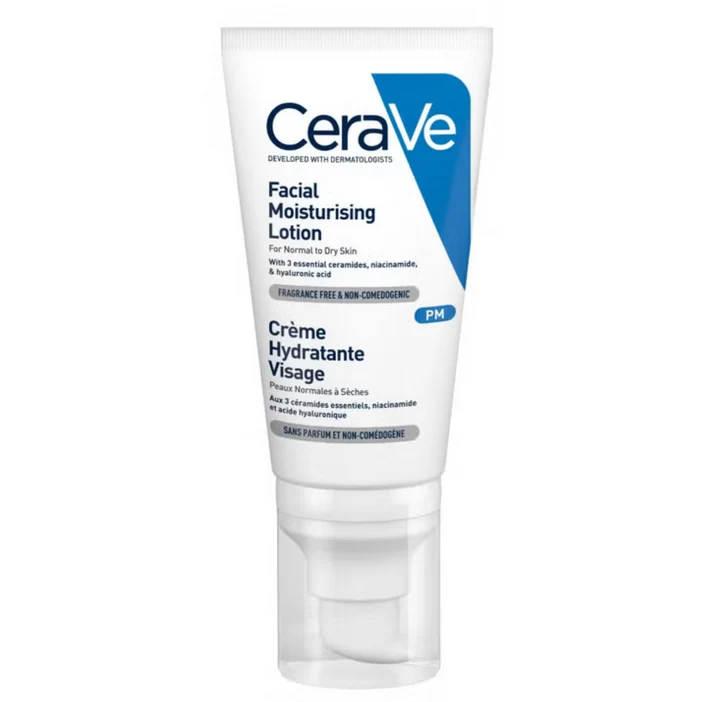 CeraVe PM Facial Moisturising Lotion With Ceramides Normal to Dry Skin 52ml