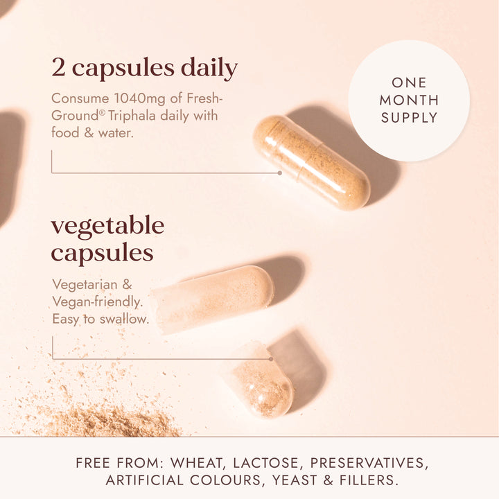 Fushi Organic Triphala Supplement | 60 Capsules | Digestive Balance