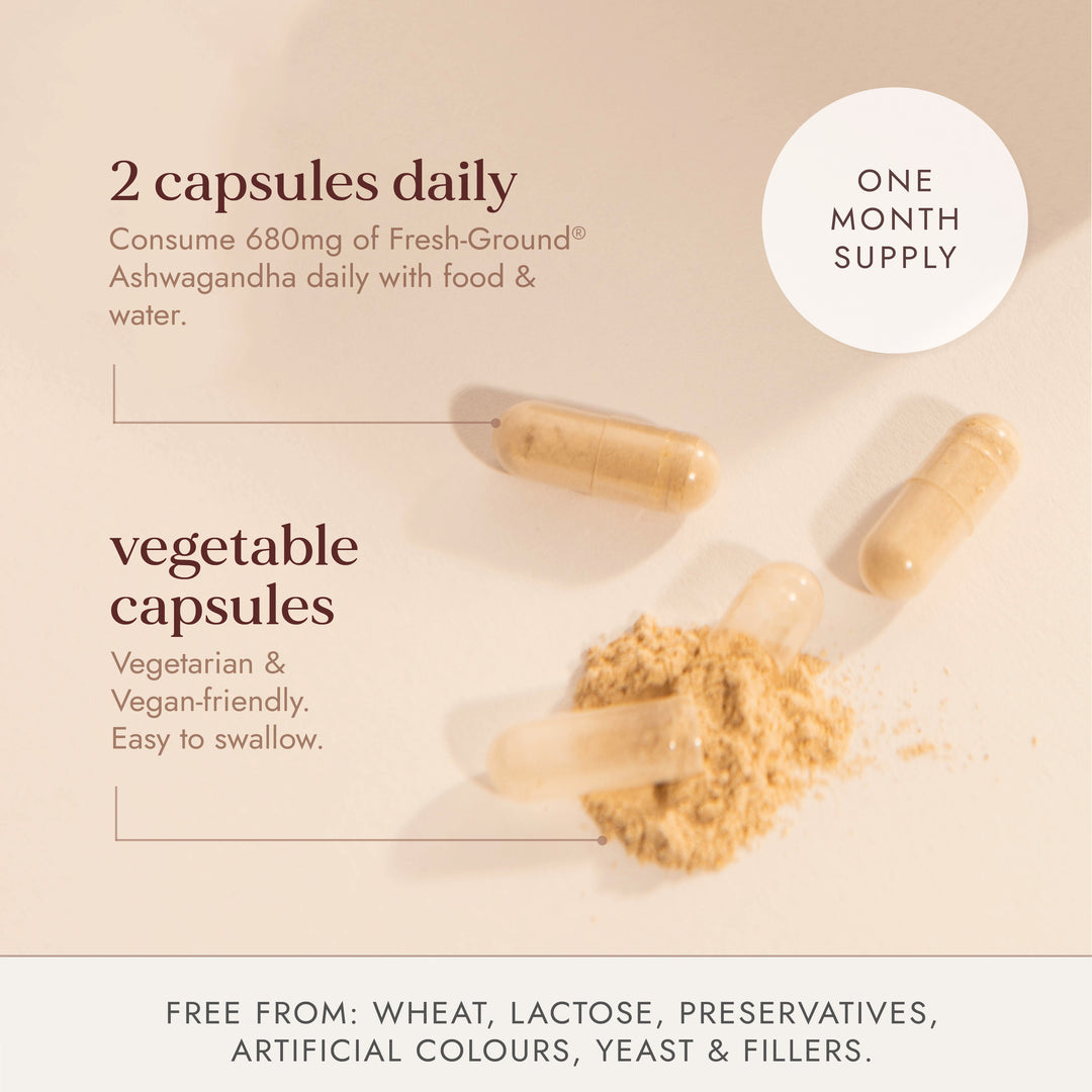 Fushi Organic Ashwagandha Supplement | 60 Capsules | Calming & Balance