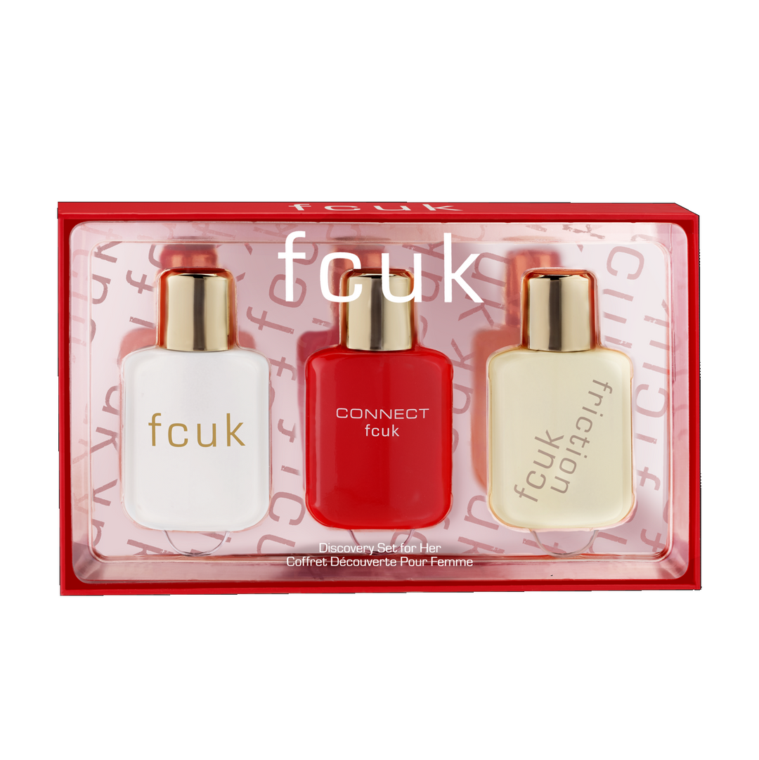 FCUK Her Eau De Toilette 3 x 25ml Gift Set | Original, Friction, Connect