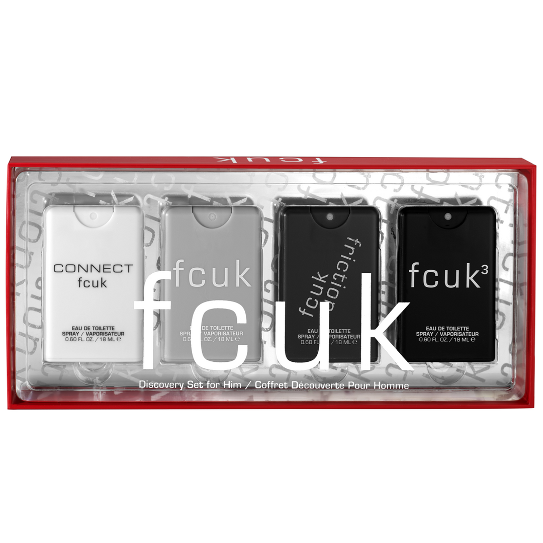 FCUK Eau De Toilette Pocket Sprays For Him 4x18ml Gift Set