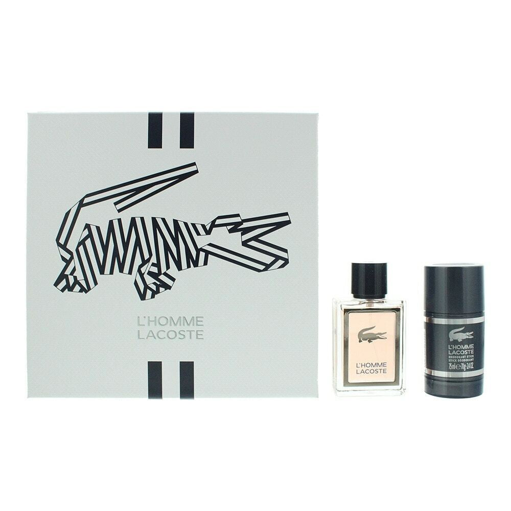 Lacoste L'Homme Eau De Toilette For Him 50ml Gift Set