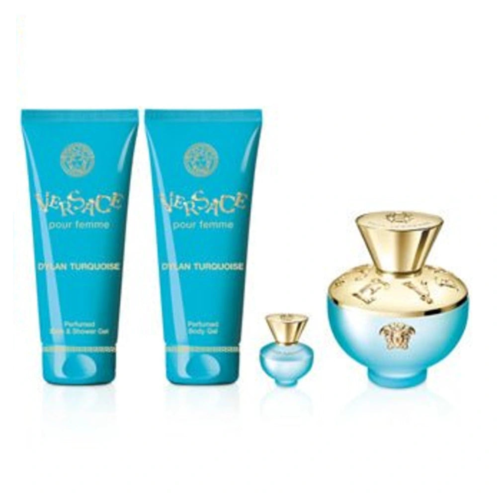 Versace Dylan Turquoise Women’s 100ml Gift Set – Luxury Perfume, Shower Gel & Body Lotion | Best Price UK