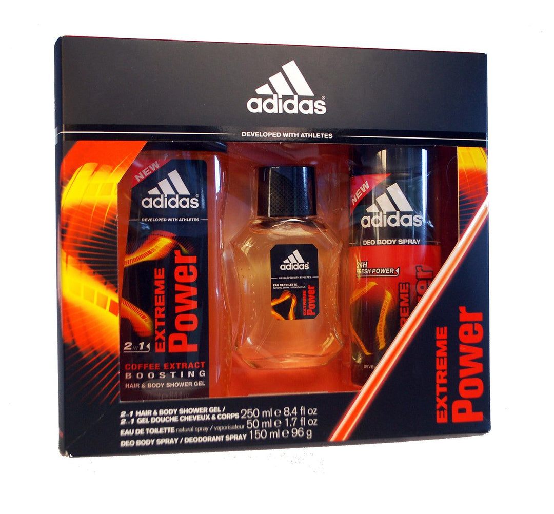 Adidas Extreme Power EDT 50ml & SG 250ML & Gift Deodorant Spray 150ml Set