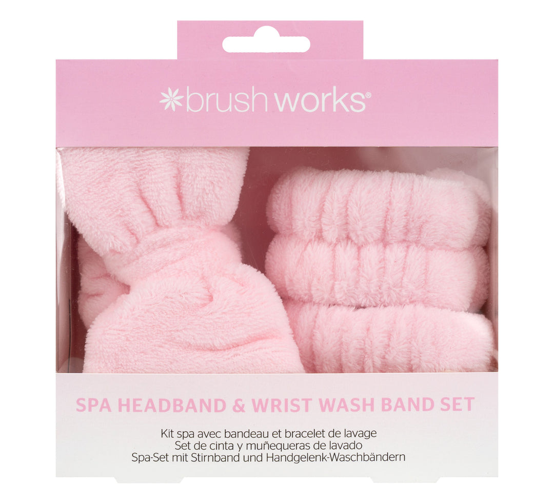 Brushworks Spa Headband & Wrist Wash Band Set