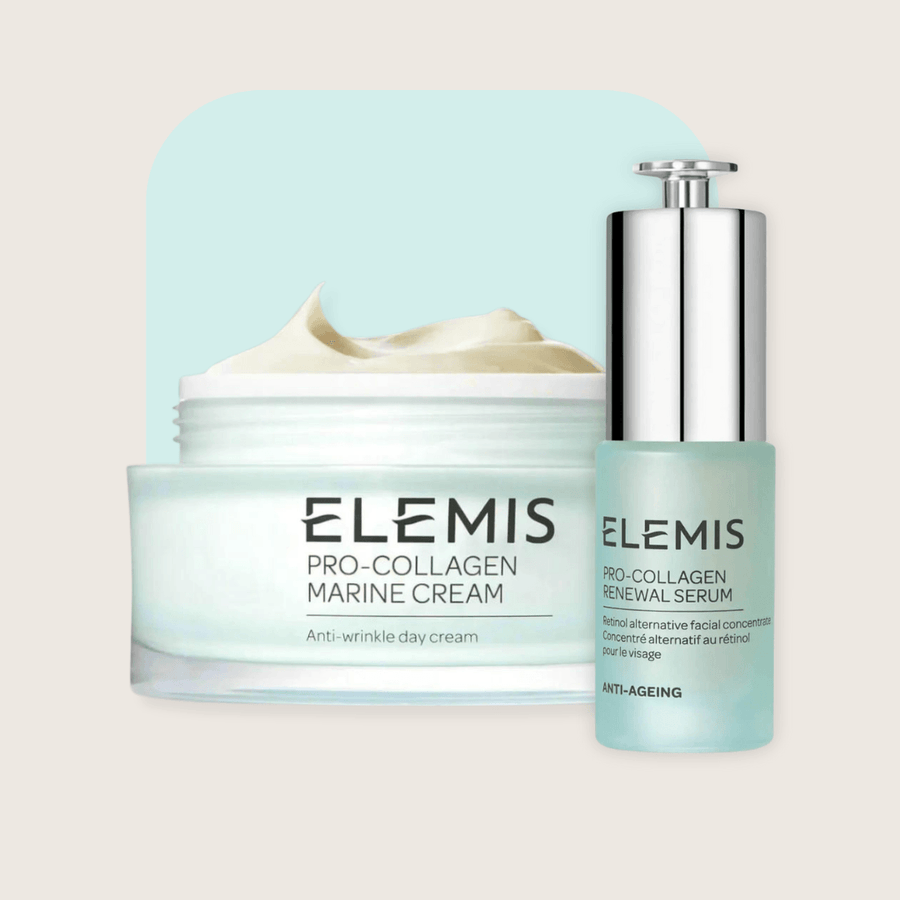 Elemis Pro-Collagen Marine Cream & Oil Set + FREE Body Detox Skin Brush