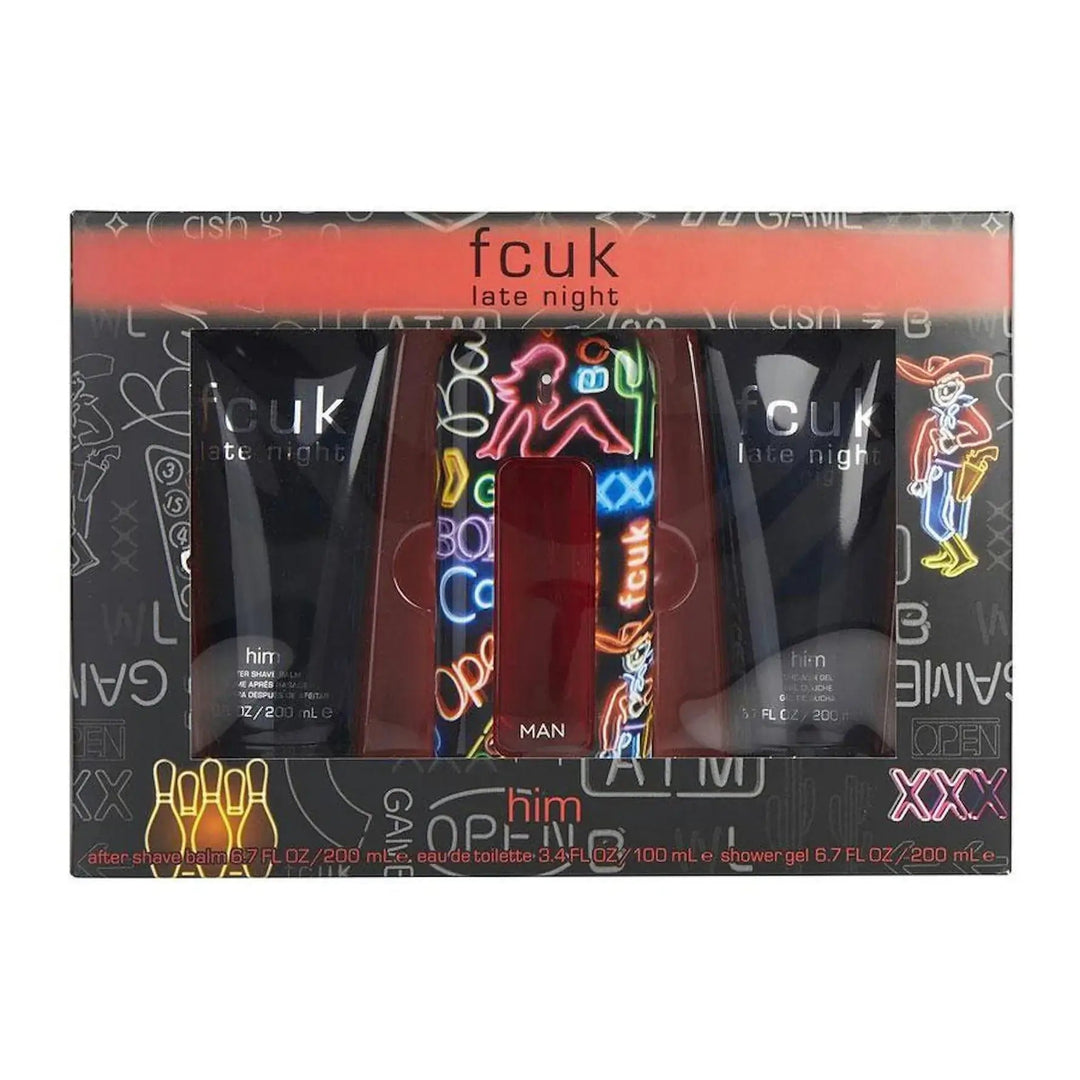 FCUK Late Night Mens EDT 100ml Gift Set