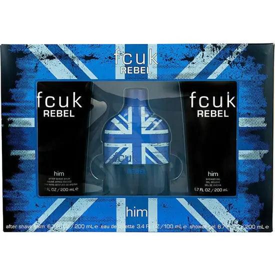 FCUK Rebel For Him Eau De Toilette 100ml Gift Set