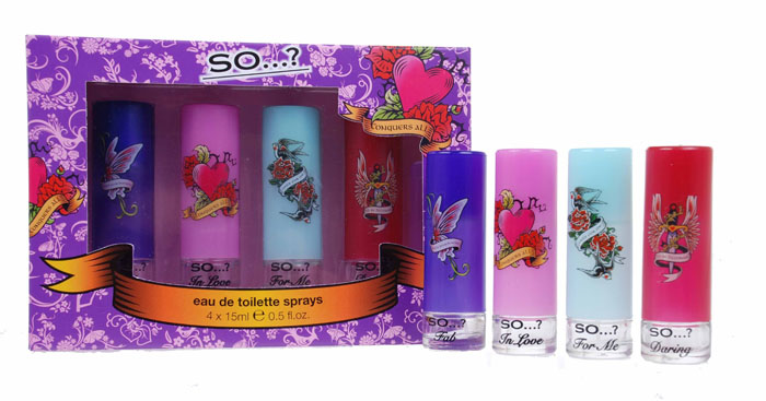 SO Rocking Diva 4x15ml Miniature Eau De Toilette Gift Set